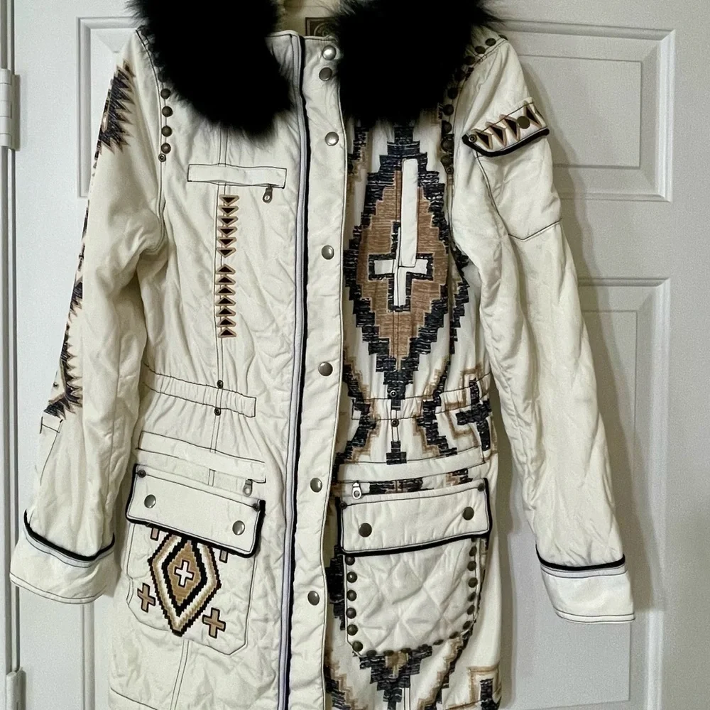 Double D Ranch Western Olla Jacket - Cream and Black - Picture 4 of 8